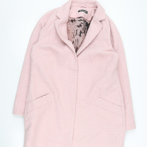 Bonmarché Women's Pink Mid-Length Coat Size 14
