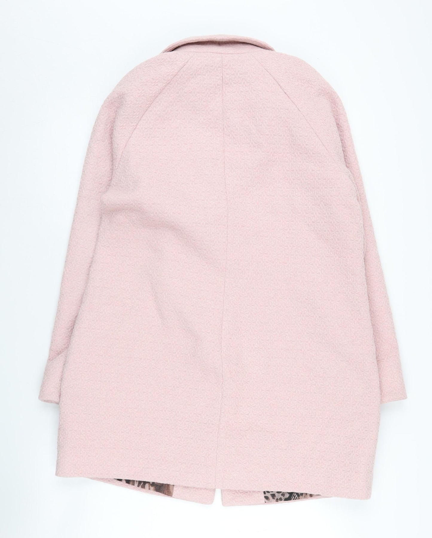 Bonmarché Women's Pink Mid-Length Coat Size 14