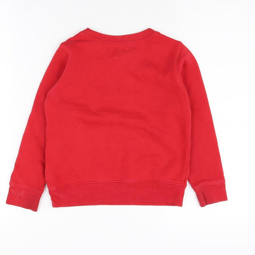 GAP Boys Red Pullover Sweatshirt, Logo Graphic, 5 Years