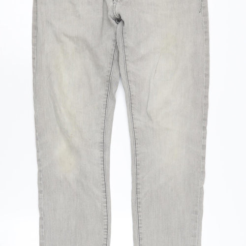 H&M Men’s Grey Slim Fit Jeans Size 32 Low Waist Denim