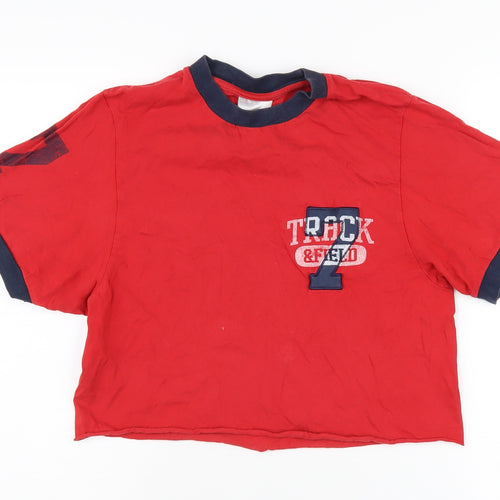 Nike Red Cropped T-Shirt, Unisex S, Casual & Sporty