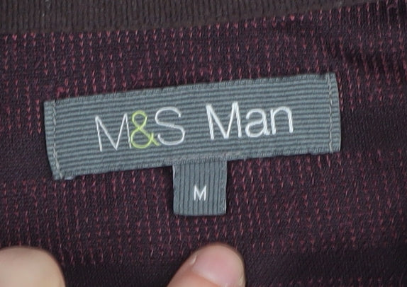 Marks and Spencer Men's Red Polo Shirt M