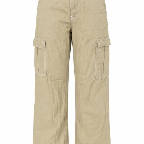H&M Women Beige Cargo Trousers Size 6, Casual Style