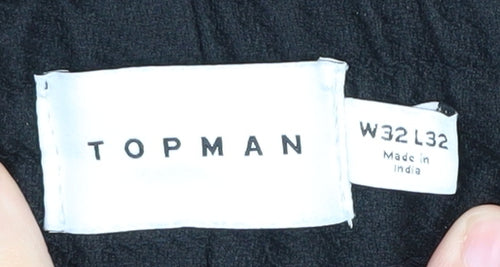 Topman Men's Black Jogger Trousers Size 32