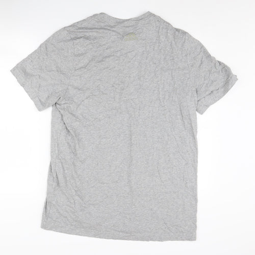 Adidas Men's Grey Crew Neck Logo T-Shirt Size L