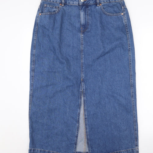 Next Women's Blue Denim Pencil Skirt Size 14