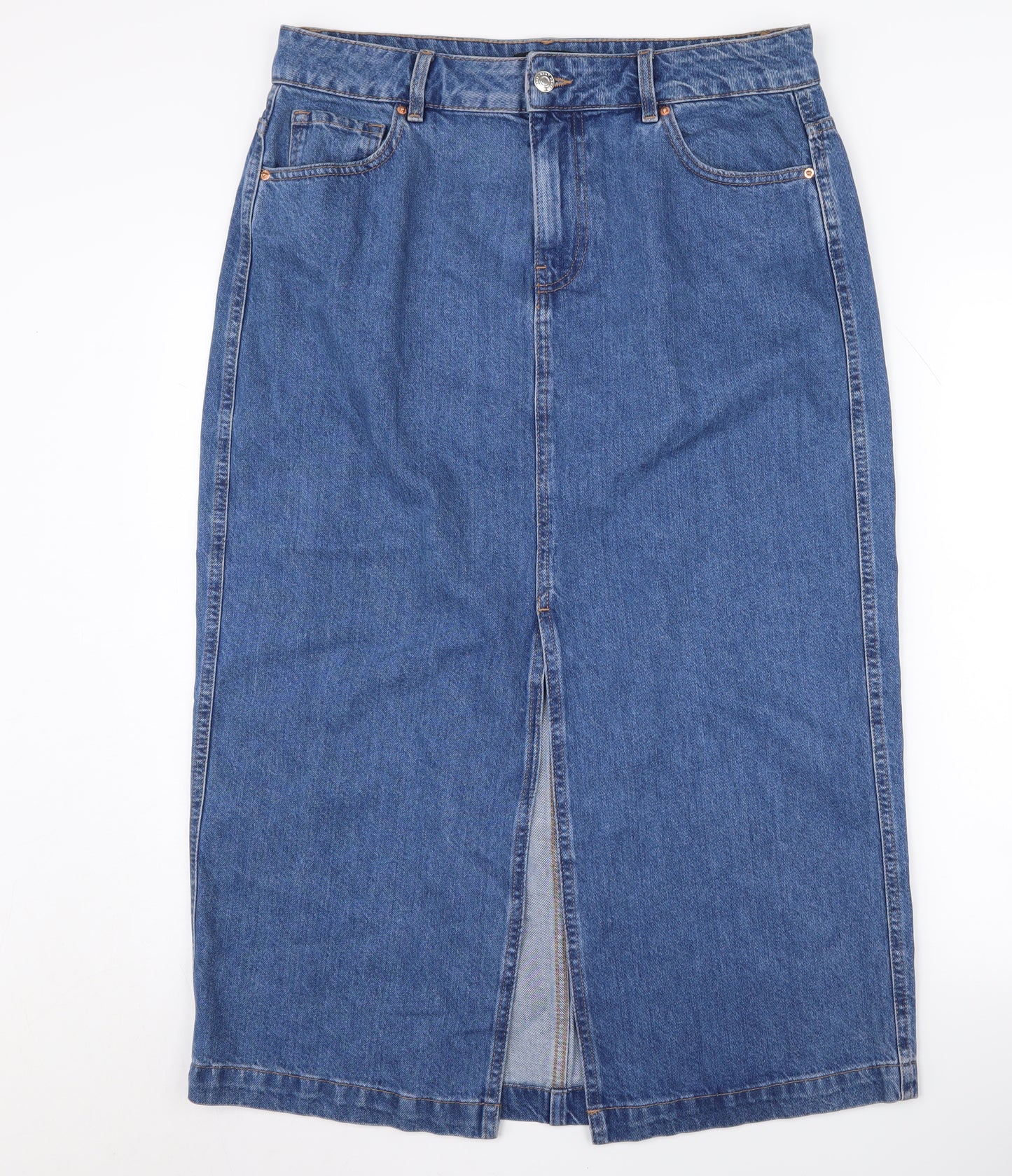 Next Women's Blue Denim Pencil Skirt Size 14