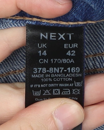 Next Women's Blue Denim Pencil Skirt Size 14