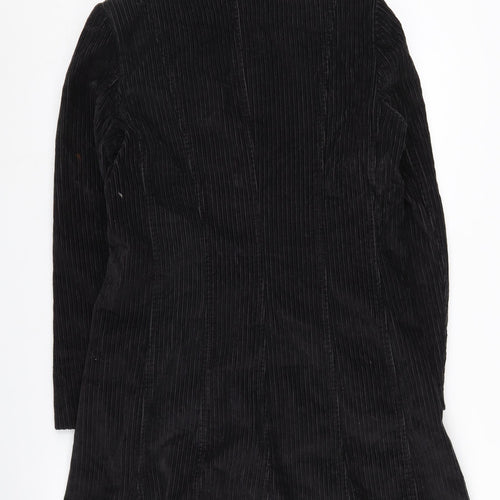 Marks and Spencer Women's Black Corduroy Coat Size 10