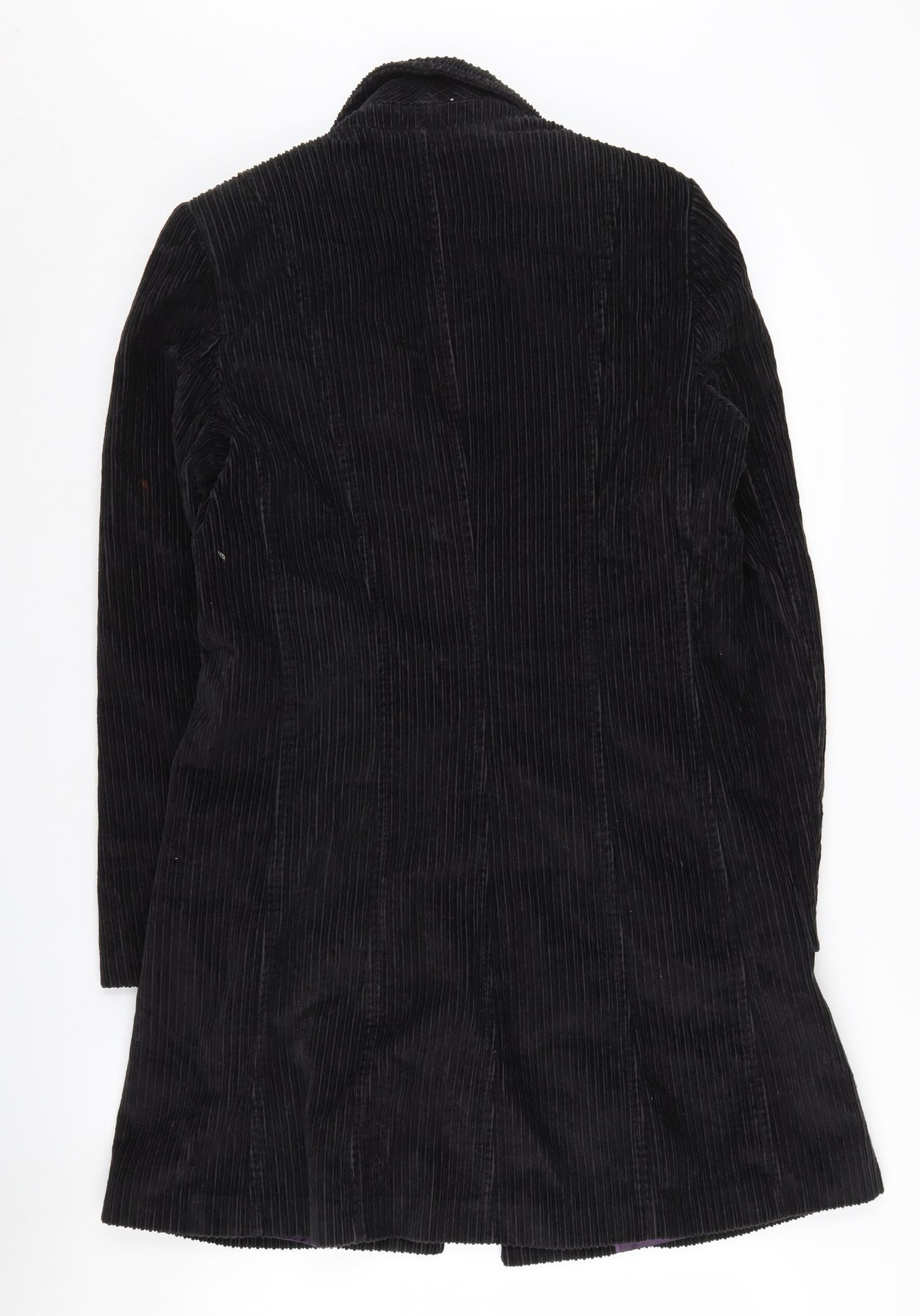 Marks and Spencer Women's Black Corduroy Coat Size 10
