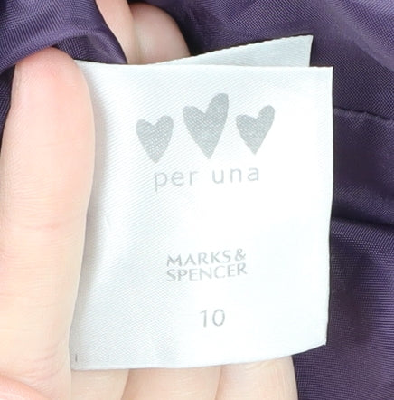 Marks and Spencer Women's Black Corduroy Coat Size 10