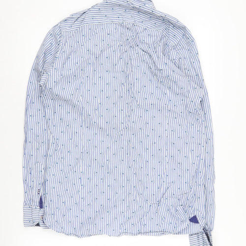 Ted Baker Men's Blue Striped Button-Up Shirt M