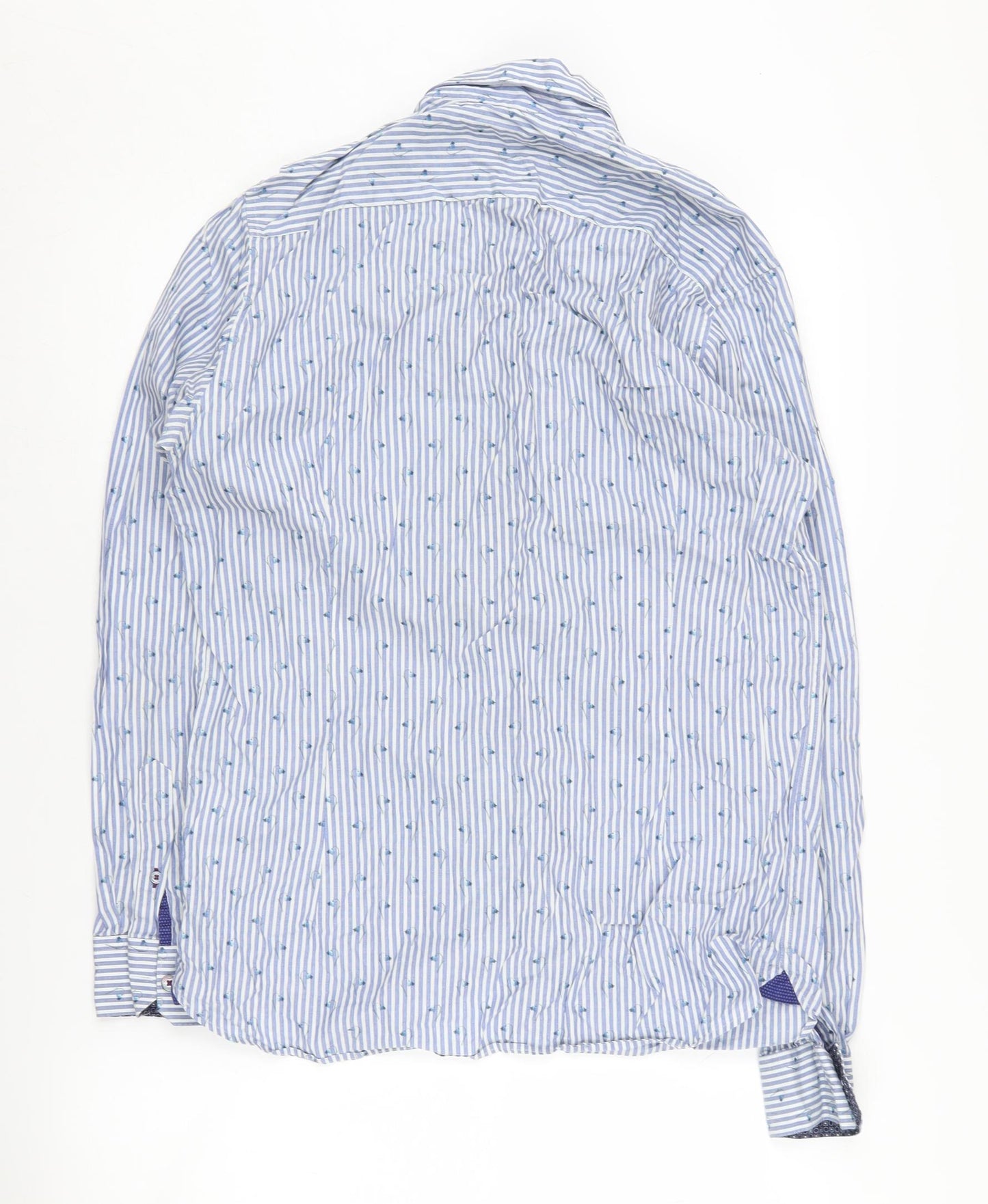 Ted Baker Men's Blue Striped Button-Up Shirt M