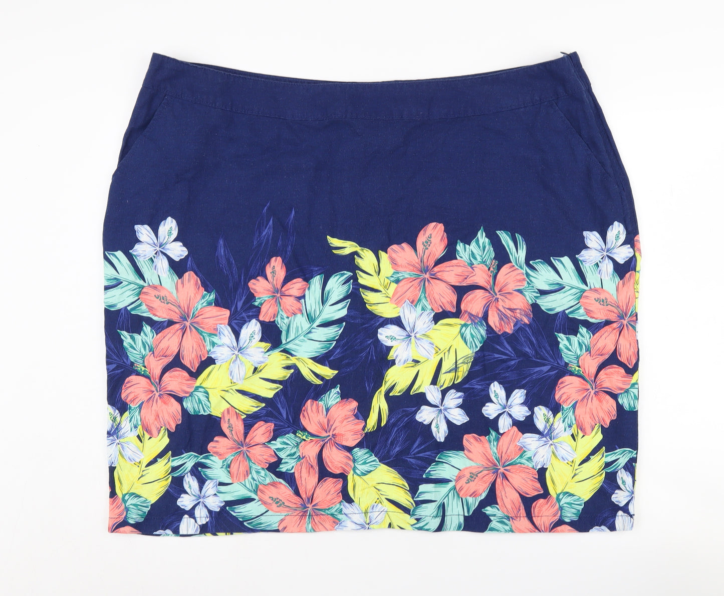 Bonmarché Women's Multicoloured Floral Skirt, Size 24