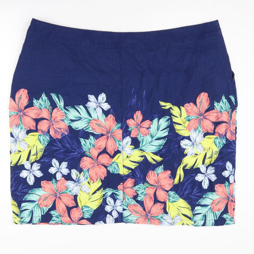 Bonmarché Women's Multicoloured Floral Skirt, Size 24