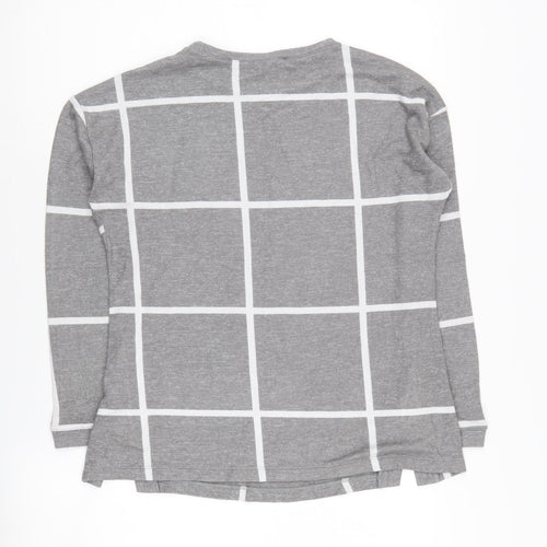 Marks and Spencer Grey Check Pullover Jumper Women Size 10