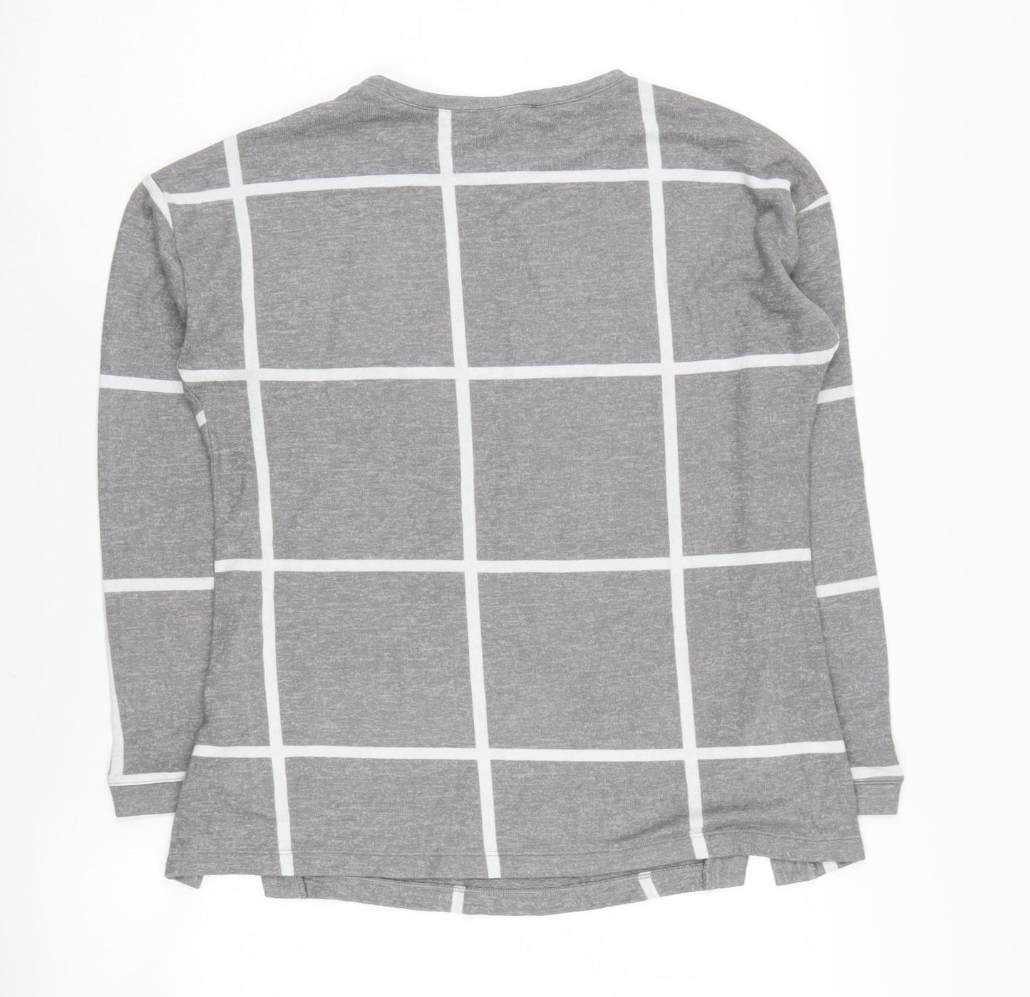 Marks and Spencer Grey Check Pullover Jumper Women Size 10
