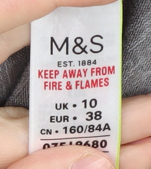 Marks and Spencer Grey Check Pullover Jumper Women Size 10