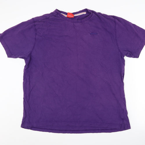 Slazenger Men's Purple 2XL Short Sleeve Cotton T-Shirt