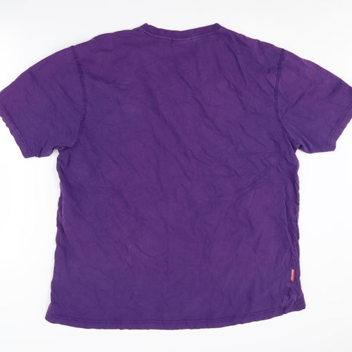 Slazenger Men's Purple 2XL Short Sleeve Cotton T-Shirt