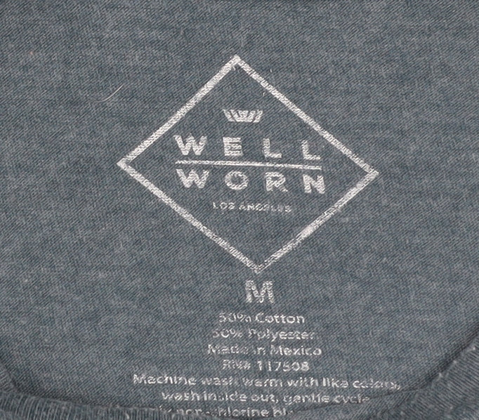 Well Worn Men's Blue USA Graphic T-Shirt, Medium