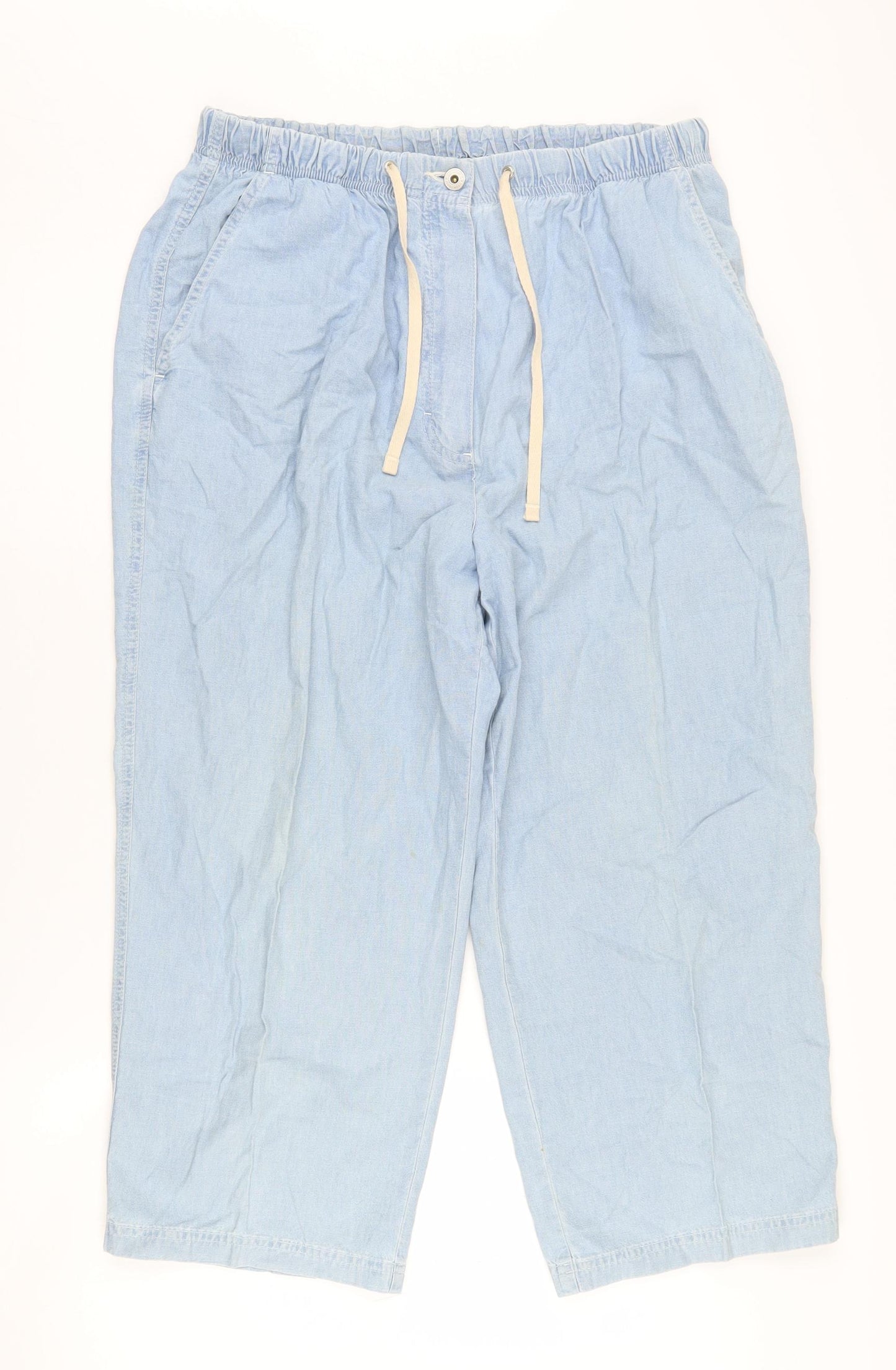 Marks and Spencer Women’s Blue Cropped Trousers Size 18