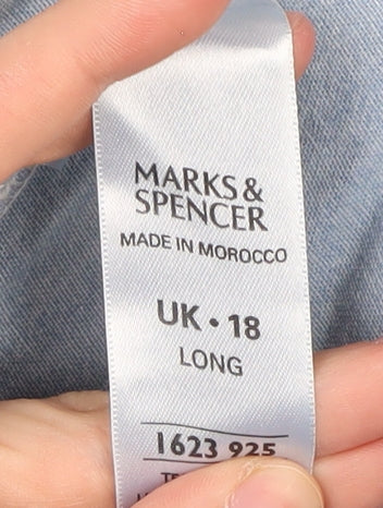 Marks and Spencer Women’s Blue Cropped Trousers Size 18