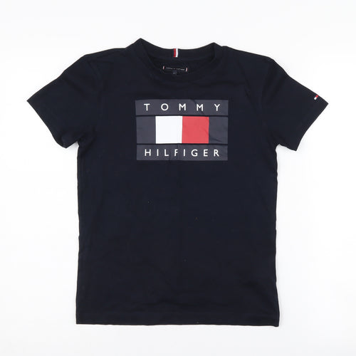 Tommy Hilfiger Boys Black Logo T-Shirt 11-12 Years