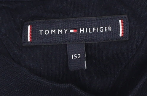 Tommy Hilfiger Boys Black Logo T-Shirt 11-12 Years