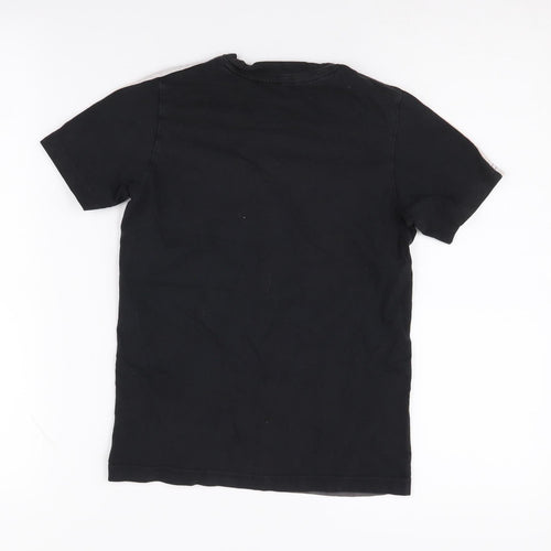 Adidas Boys Black Colourblock T-Shirt 9-10 Years