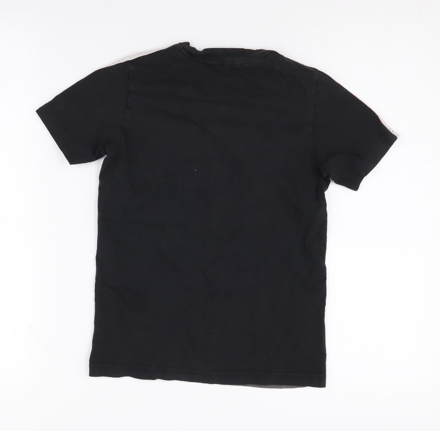 Adidas Boys Black Colourblock T-Shirt 9-10 Years