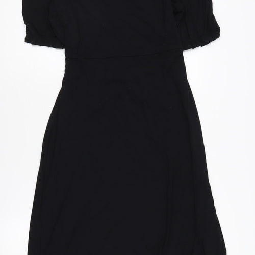 Marks and Spencer Women's Black V-Neck Dress Size 14