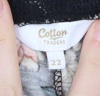 Cotton Traders Women's Multicoloured Floral Leggings Size 22