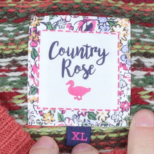 Country Rose Women's Multicoloured Fair Isle Cardigan XL