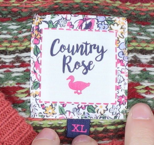 Country Rose Women's Multicoloured Fair Isle Cardigan XL
