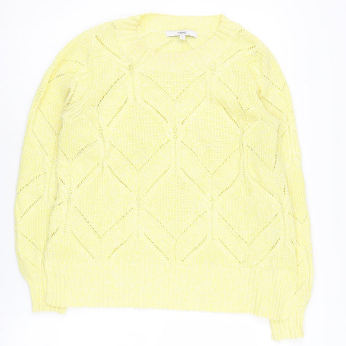 Next Women's Yellow Geometric Jumper Size 12