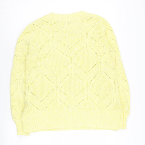 Next Women's Yellow Geometric Jumper Size 12