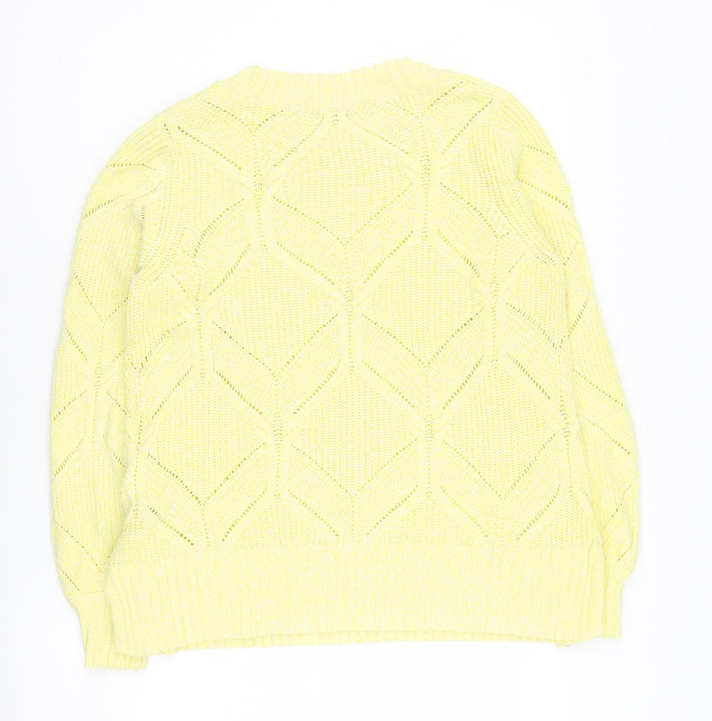 Next Women's Yellow Geometric Jumper Size 12