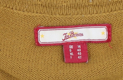 Joe Browns Women's Brown Cat Cardigan Size 14