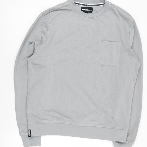 Threadbare Men's Grey Pullover Sweatshirt M