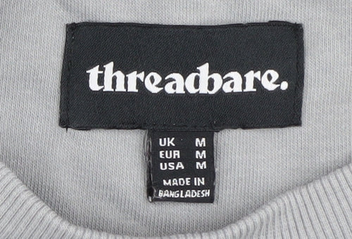 Threadbare Men's Grey Pullover Sweatshirt M