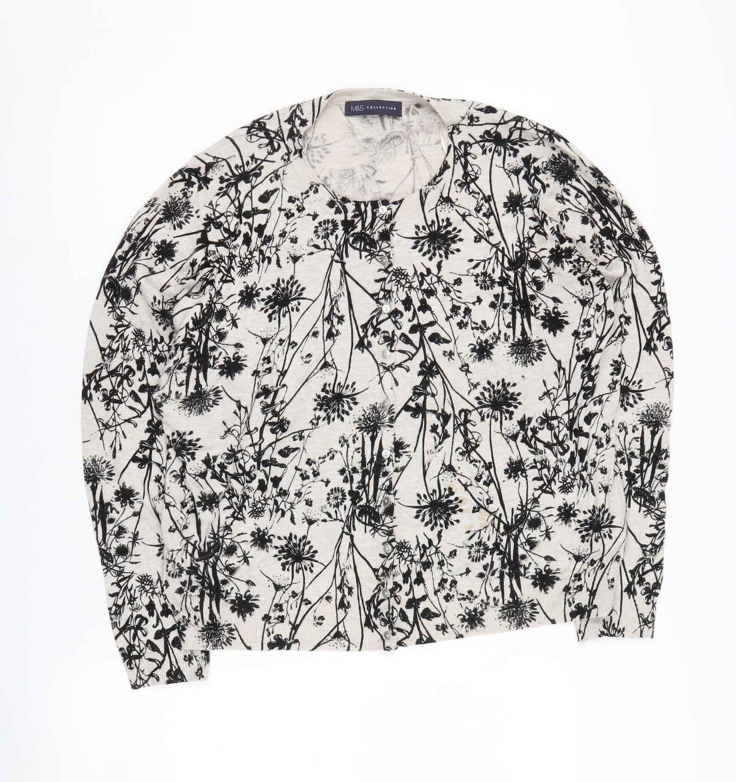Marks and Spencer Women's Black Floral Pullover Jumper