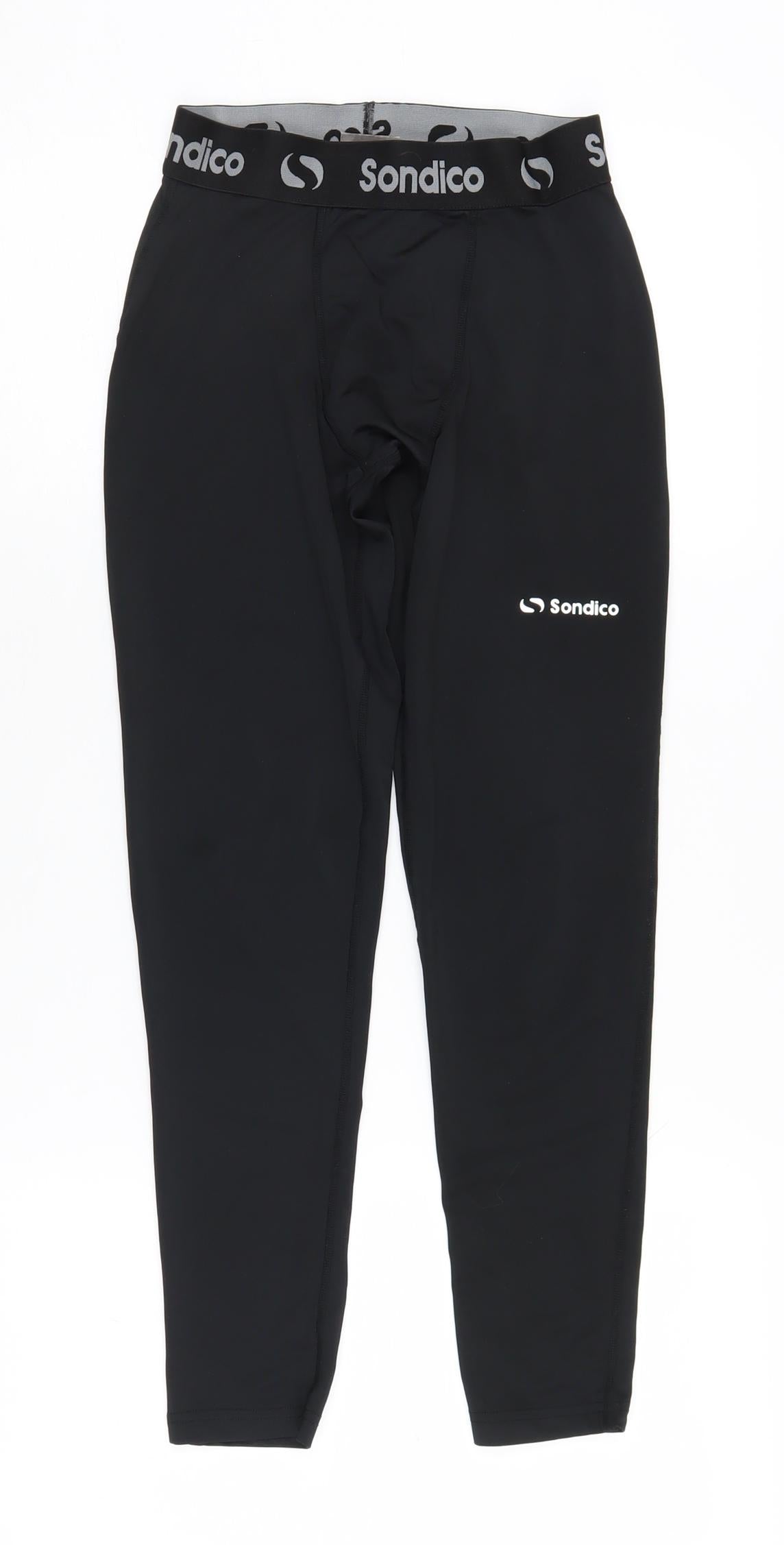 Sondico Unisex Kids Black Compression Trousers 11-12 Years