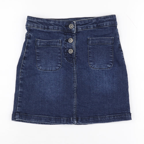 John Lewis Girls Blue Denim Skirt, 7 Years, Straight Style
