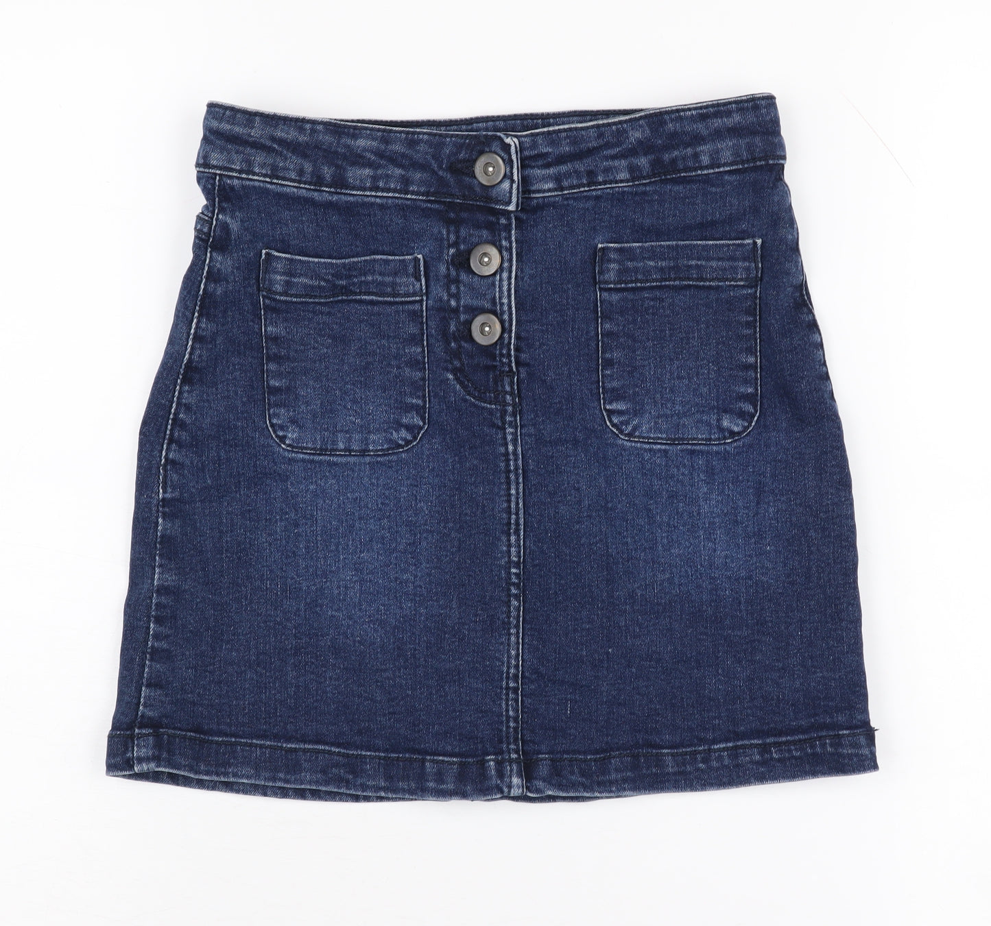 John Lewis Girls Blue Denim Skirt, 7 Years, Straight Style