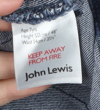 John Lewis Girls Blue Denim Skirt, 7 Years, Straight Style