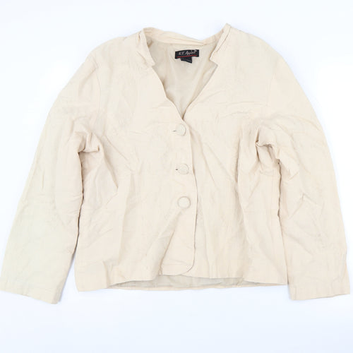 N.Y. Apparel Beige Linen Blazer Women's XL