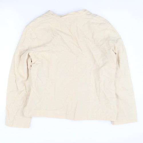 N.Y. Apparel Beige Linen Blazer Women's XL