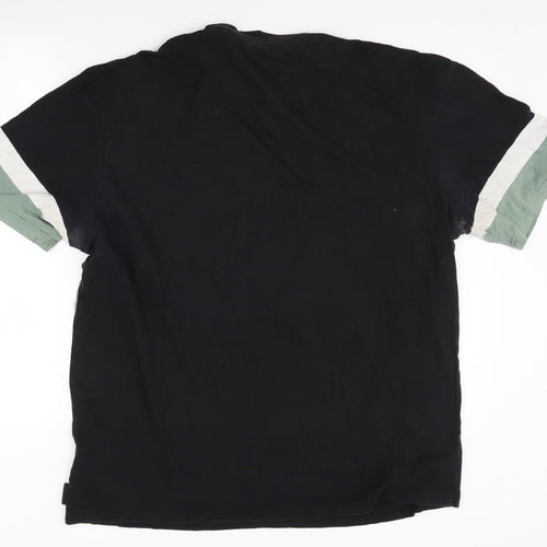 D/Struct Men's XL Black Colourblock T-Shirt