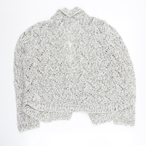 Marks and Spencer Women's Grey Chunky-Knit Cardigan Size 14